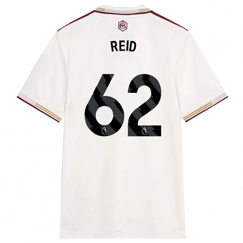 Danxen Kinder Katie Reid #62 Creme Weiß Burgunderrot Ausweichtrikot Trikot 2025/26 T-Shirt