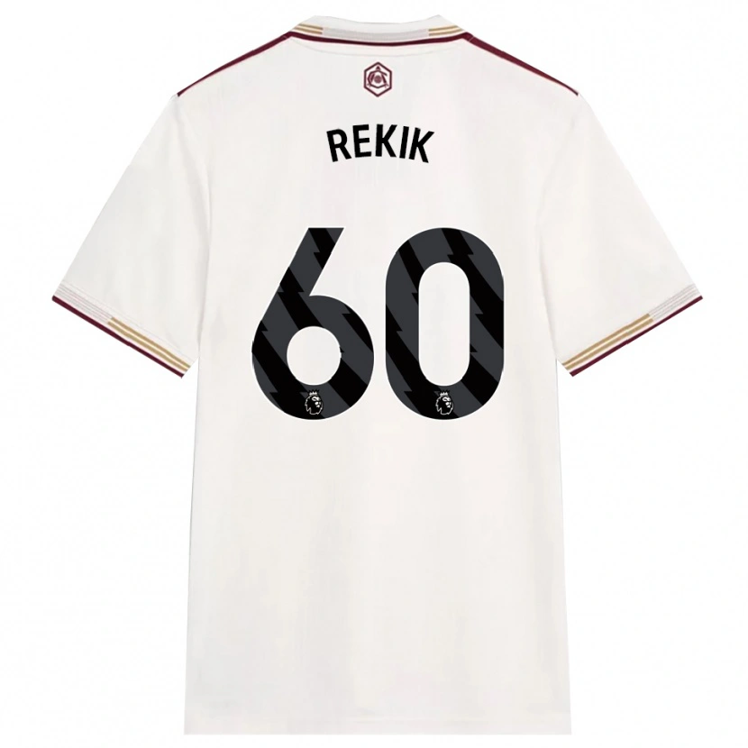 Danxen Kinder Omar Rekik #60 Creme Weiß Burgunderrot Ausweichtrikot Trikot 2025/26 T-Shirt