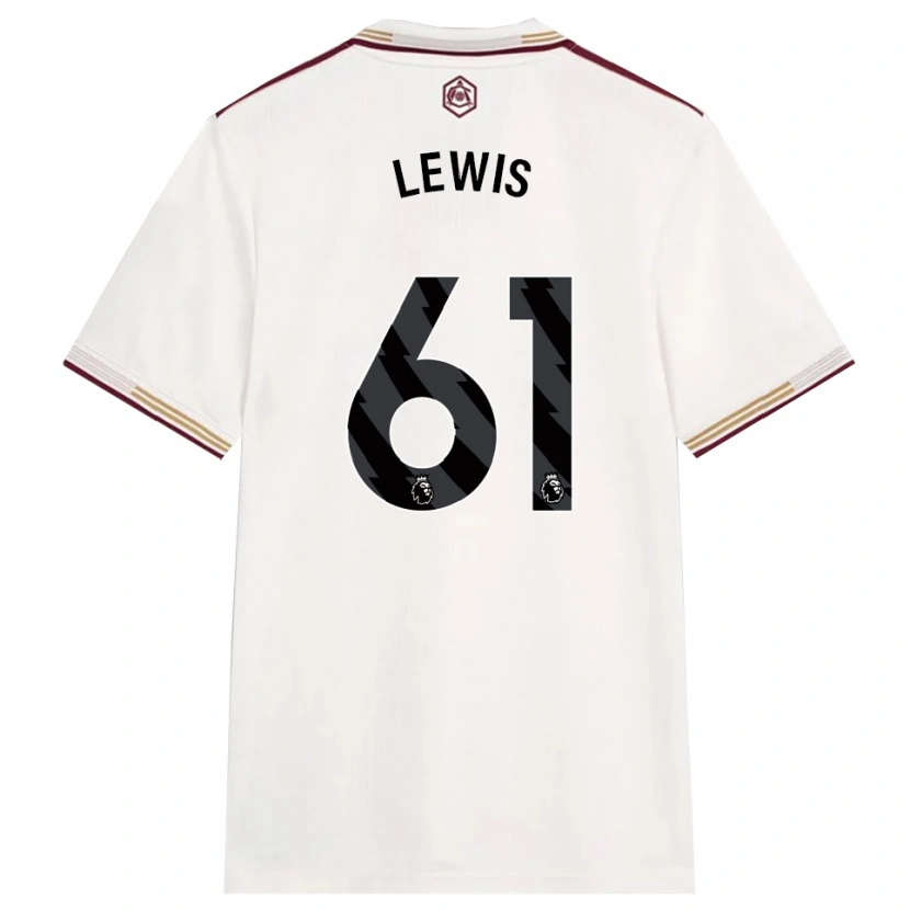 Danxen Kinder George Lewis #61 Creme Weiß Burgunderrot Ausweichtrikot Trikot 2025/26 T-Shirt