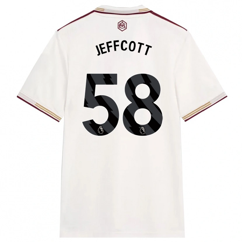 Danxen Kinder Henry Jeffcott #58 Creme Weiß Burgunderrot Ausweichtrikot Trikot 2025/26 T-Shirt