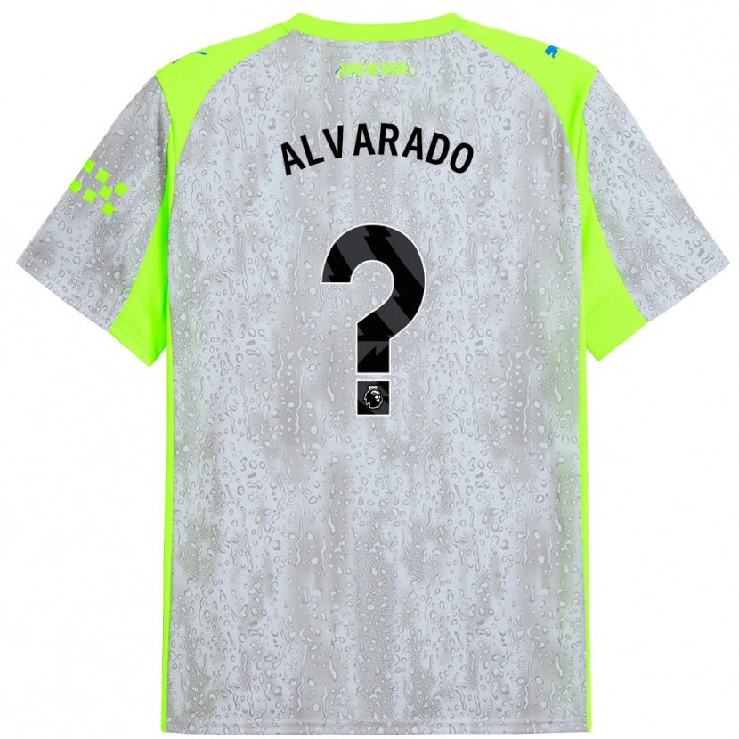 Danxen Kinder Lucas Alvarado #0 Grau Gelb Ausweichtrikot Trikot 2025/26 T-Shirt