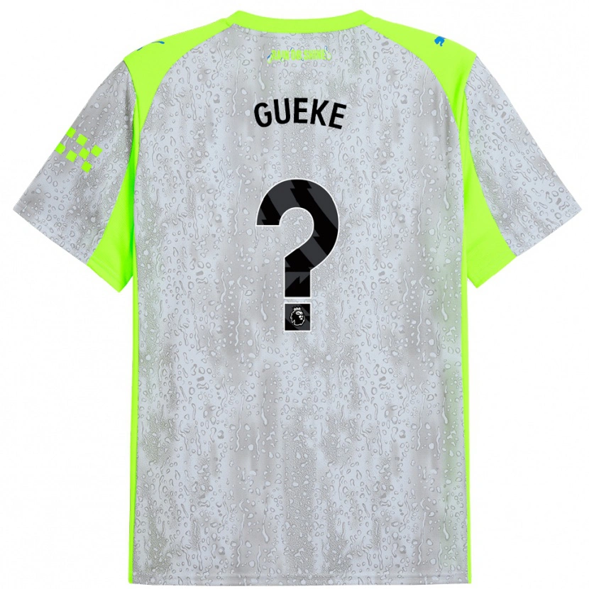 Danxen Kinder William Gueke #0 Grau Gelb Ausweichtrikot Trikot 2025/26 T-Shirt