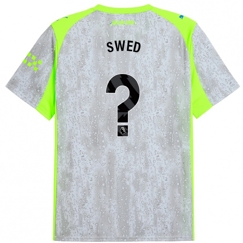 Danxen Kinder Hamza Swed #0 Grau Gelb Ausweichtrikot Trikot 2025/26 T-Shirt