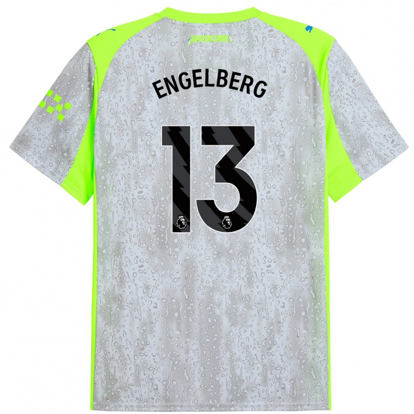 Danxen Kinder Stavros Engelberg #13 Grau Gelb Ausweichtrikot Trikot 2025/26 T-Shirt