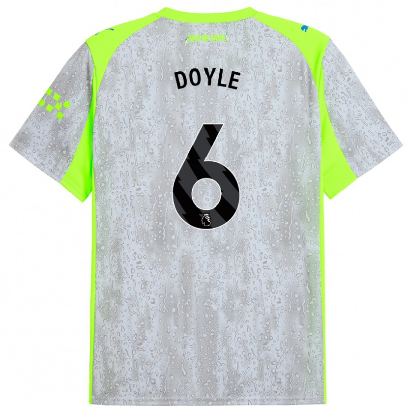 Danxen Kinder Callum Doyle #6 Grau Gelb Ausweichtrikot Trikot 2025/26 T-Shirt