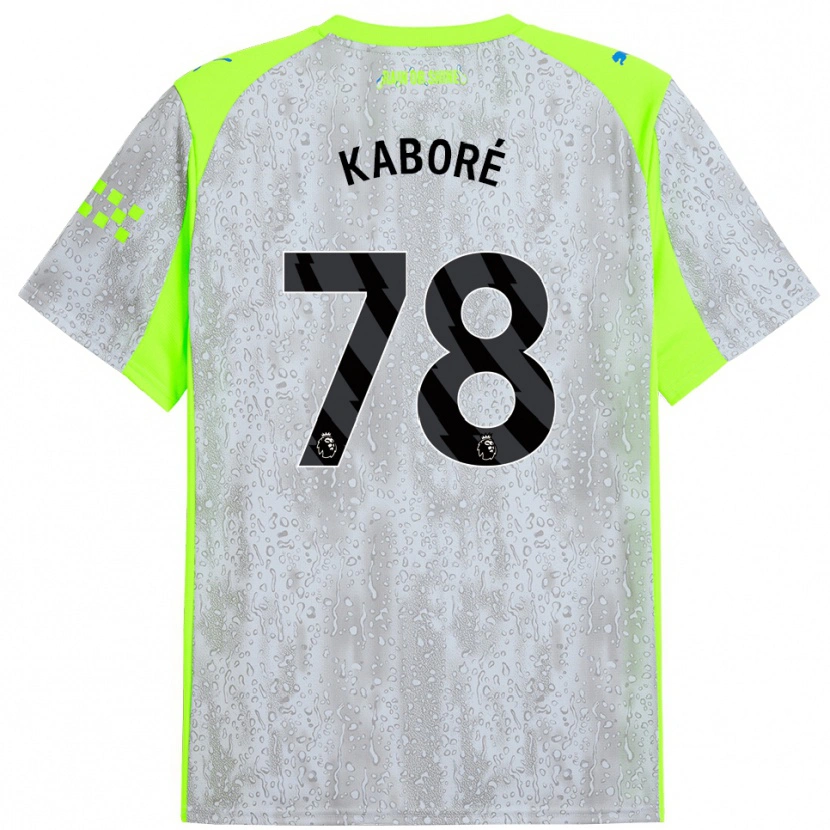 Danxen Kinder Issa Kaboré #78 Grau Gelb Ausweichtrikot Trikot 2025/26 T-Shirt