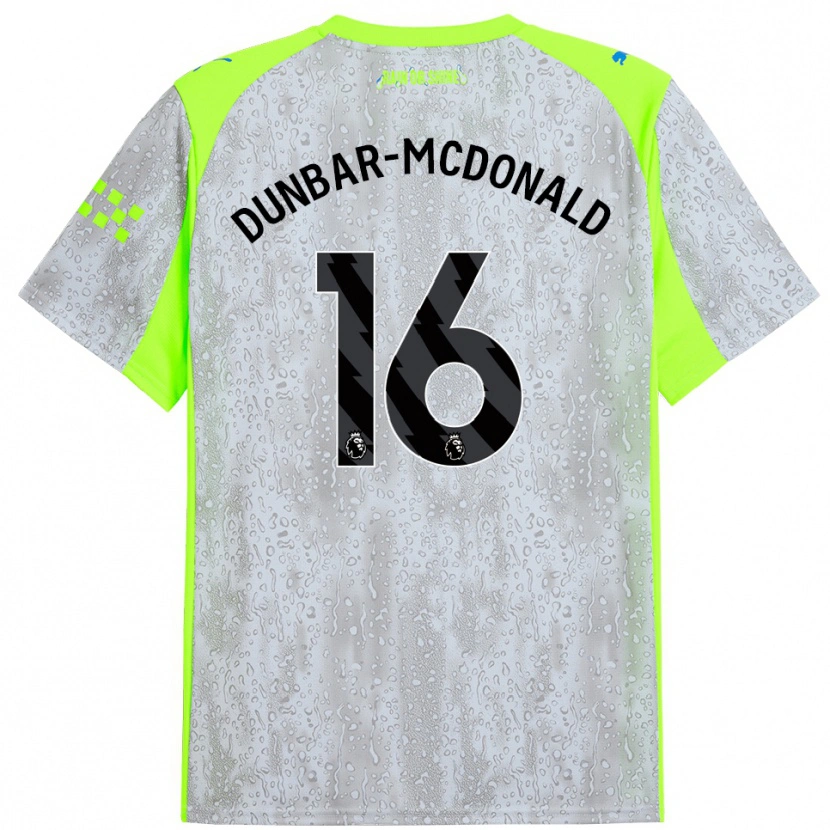 Danxen Kinder Christian Dunbar-Mcdonald #16 Grau Gelb Ausweichtrikot Trikot 2025/26 T-Shirt