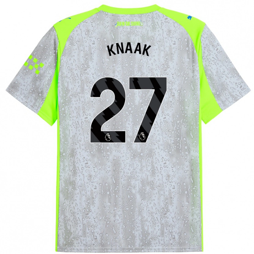 Danxen Kinder Rebecca Knaak #27 Grau Gelb Ausweichtrikot Trikot 2025/26 T-Shirt