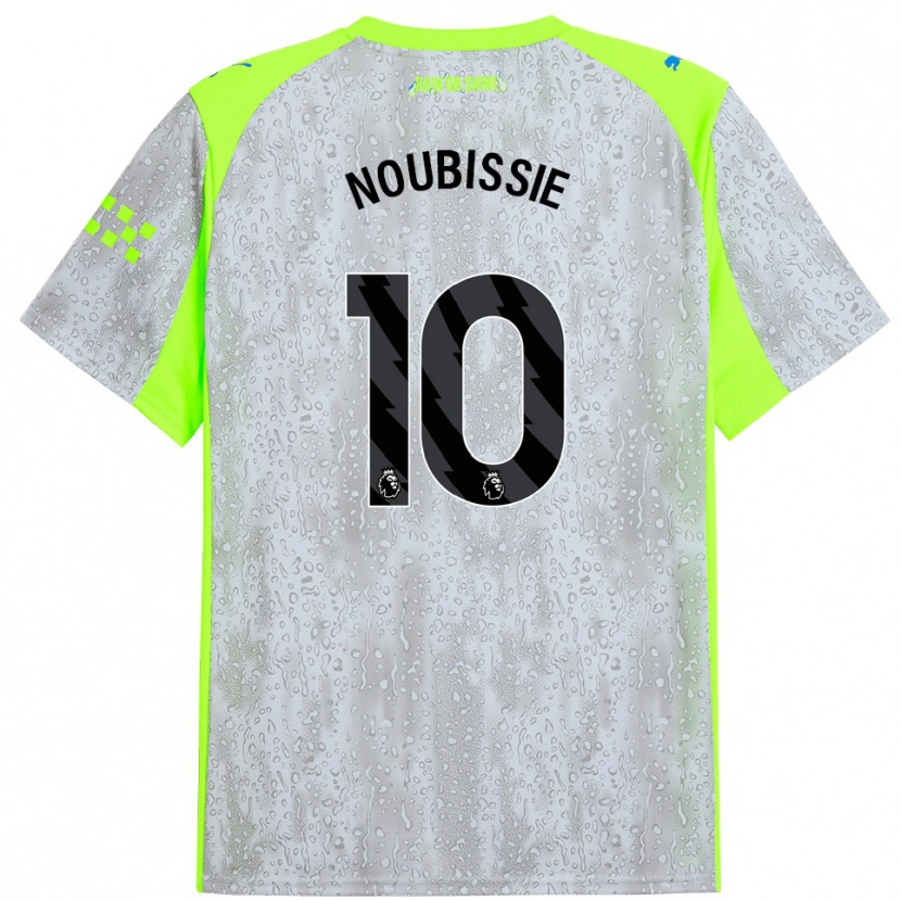 Danxen Kinder Tyrese Noubissie #10 Grau Gelb Ausweichtrikot Trikot 2025/26 T-Shirt