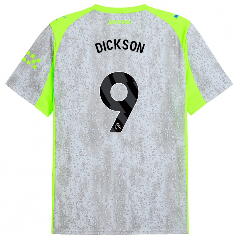 Danxen Kinder Will Dickson #9 Grau Gelb Ausweichtrikot Trikot 2025/26 T-Shirt