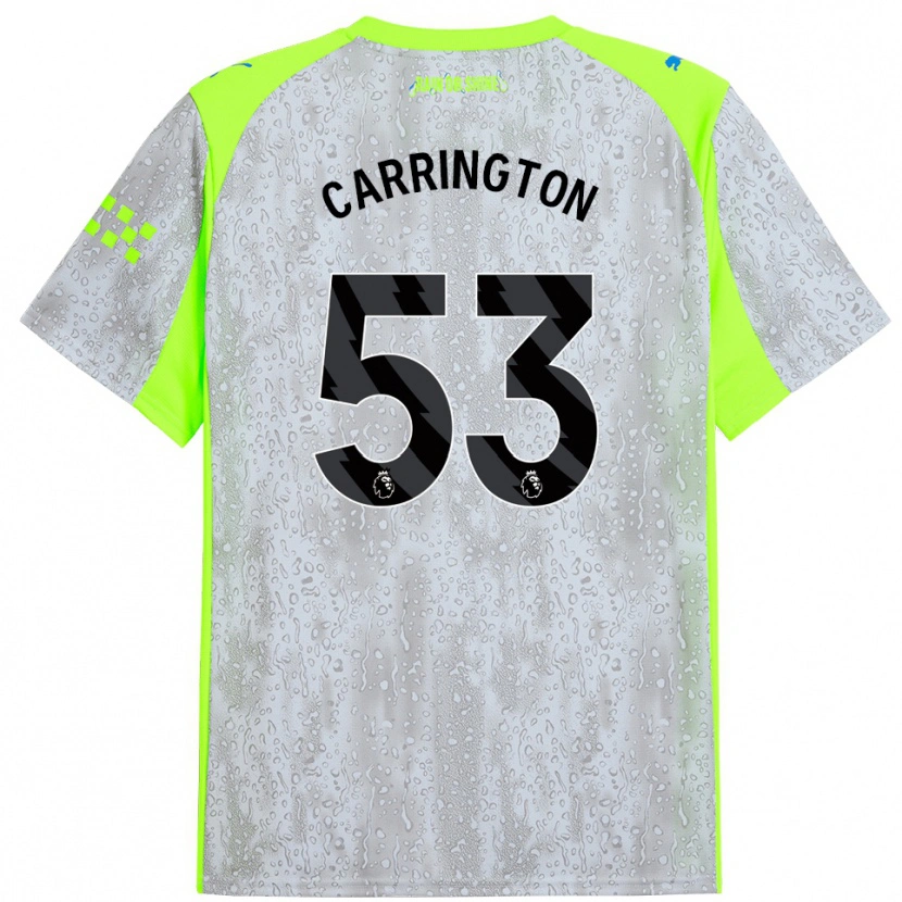 Danxen Kinder Ezra Carrington #53 Grau Gelb Ausweichtrikot Trikot 2025/26 T-Shirt