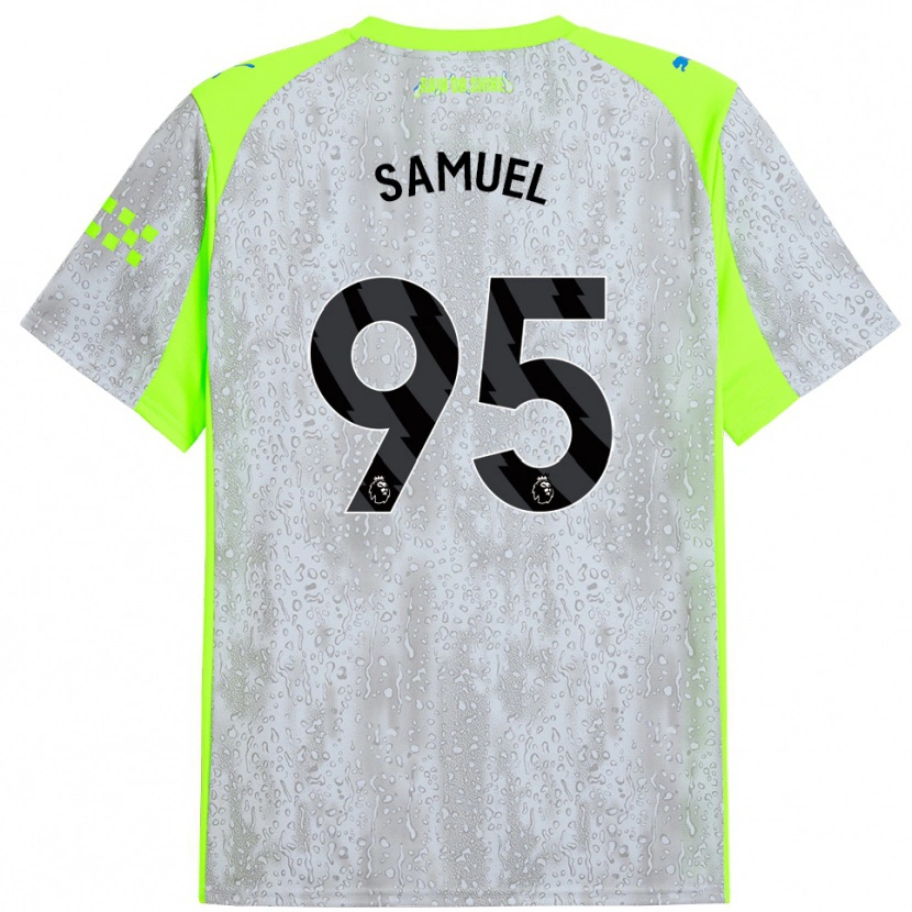 Danxen Kinder Lakyle Samuel #95 Grau Gelb Ausweichtrikot Trikot 2025/26 T-Shirt