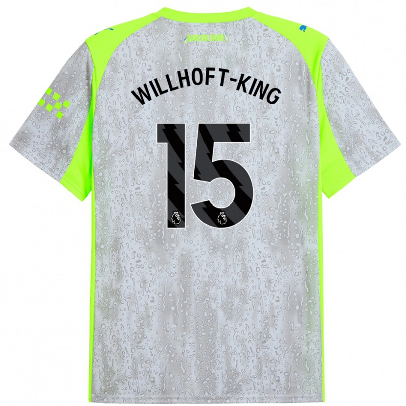 Danxen Kinder Han Willhoft-King #15 Grau Gelb Ausweichtrikot Trikot 2025/26 T-Shirt