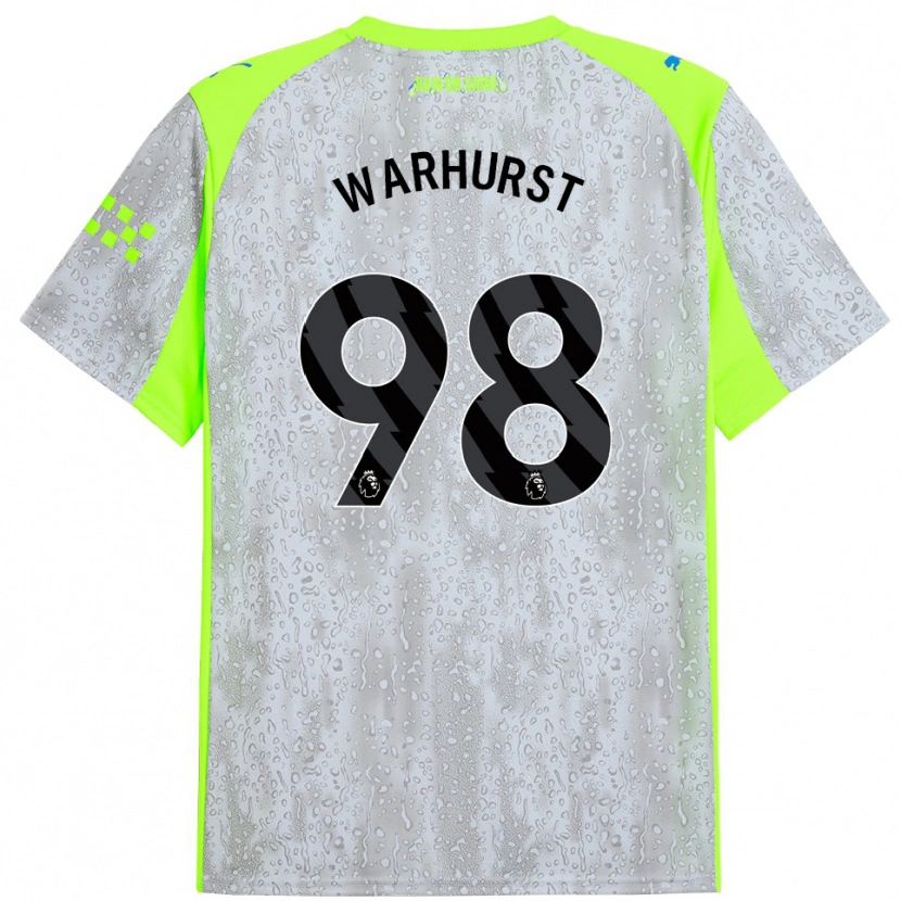 Danxen Kinder Matty Warhurst #98 Grau Gelb Ausweichtrikot Trikot 2025/26 T-Shirt