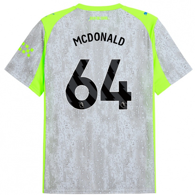 Danxen Kinder Rowan Mcdonald #64 Grau Gelb Ausweichtrikot Trikot 2025/26 T-Shirt