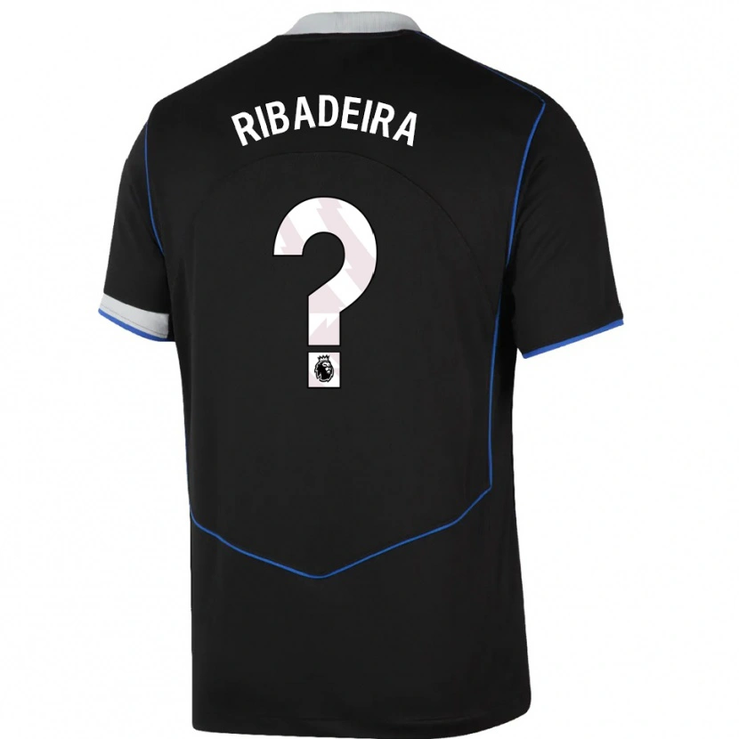 Danxen Kinder Louna Ribadeira #0 Schwarz Blau Silber Ausweichtrikot Trikot 2025/26 T-Shirt