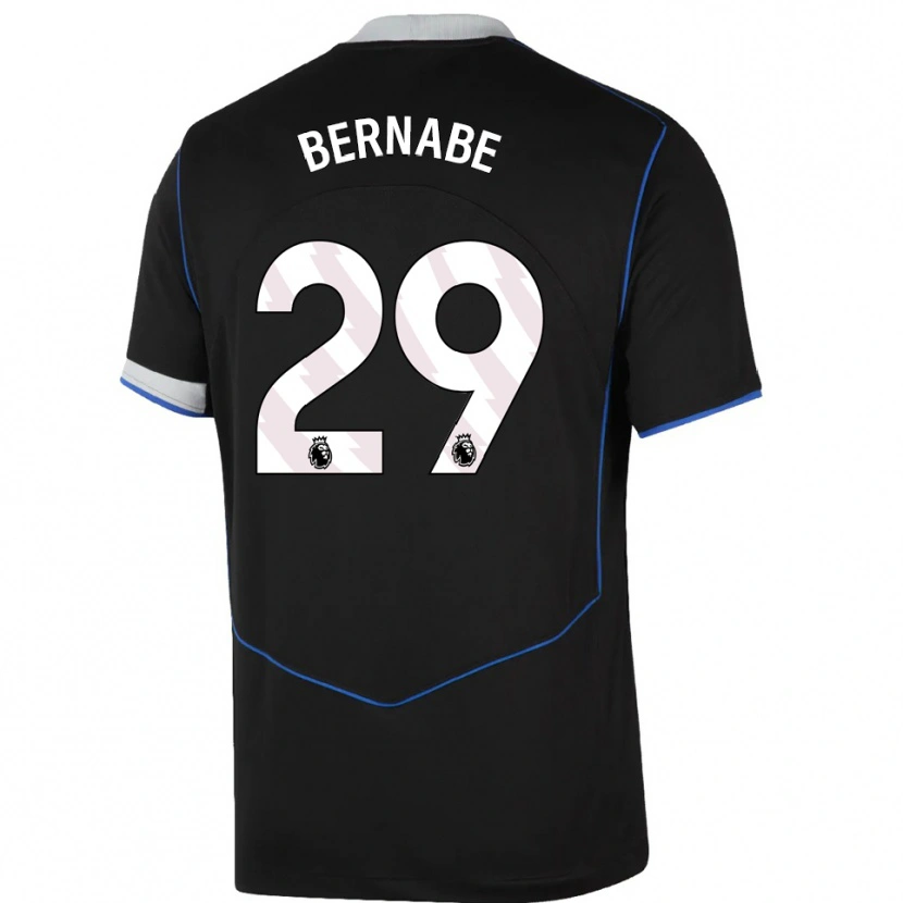 Danxen Kinder Alejandra Bernabé #29 Schwarz Blau Silber Ausweichtrikot Trikot 2025/26 T-Shirt