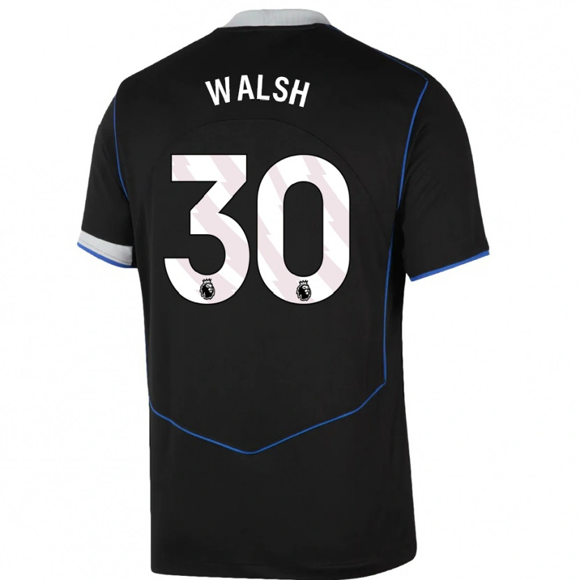 Danxen Kinder Keira Walsh #30 Schwarz Blau Silber Ausweichtrikot Trikot 2025/26 T-Shirt