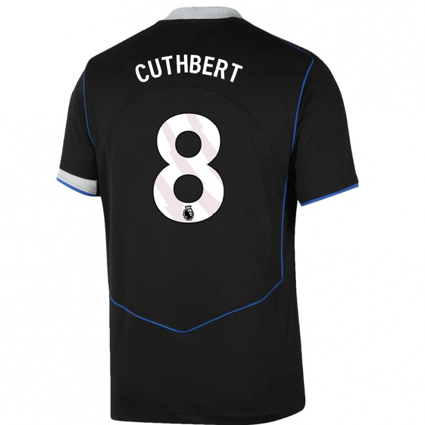 Danxen Kinder Erin Cuthbert #8 Schwarz Blau Silber Ausweichtrikot Trikot 2025/26 T-Shirt