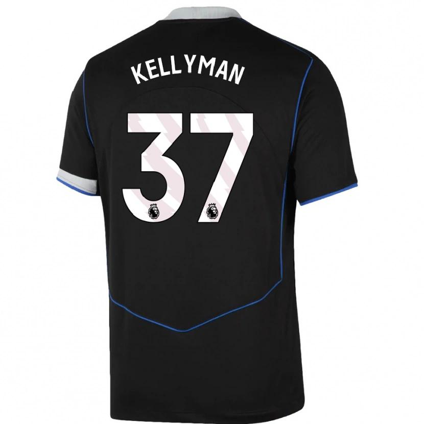 Danxen Kinder Omari Kellyman #37 Schwarz Blau Silber Ausweichtrikot Trikot 2025/26 T-Shirt