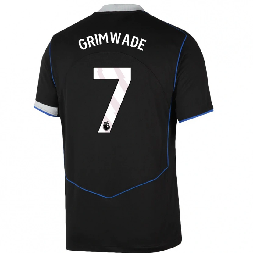 Danxen Kinder Heze Grimwade #7 Schwarz Blau Silber Ausweichtrikot Trikot 2025/26 T-Shirt