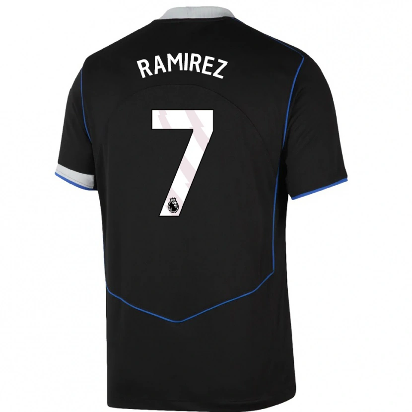 Danxen Kinder Mayra Ramirez #7 Schwarz Blau Silber Ausweichtrikot Trikot 2025/26 T-Shirt