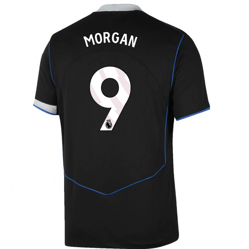 Danxen Kinder Jimmy-Jay Morgan #9 Schwarz Blau Silber Ausweichtrikot Trikot 2025/26 T-Shirt