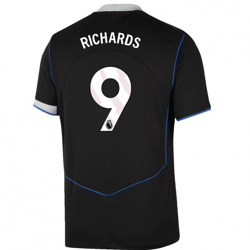 Danxen Kinder Dujuan Richards #9 Schwarz Blau Silber Ausweichtrikot Trikot 2025/26 T-Shirt