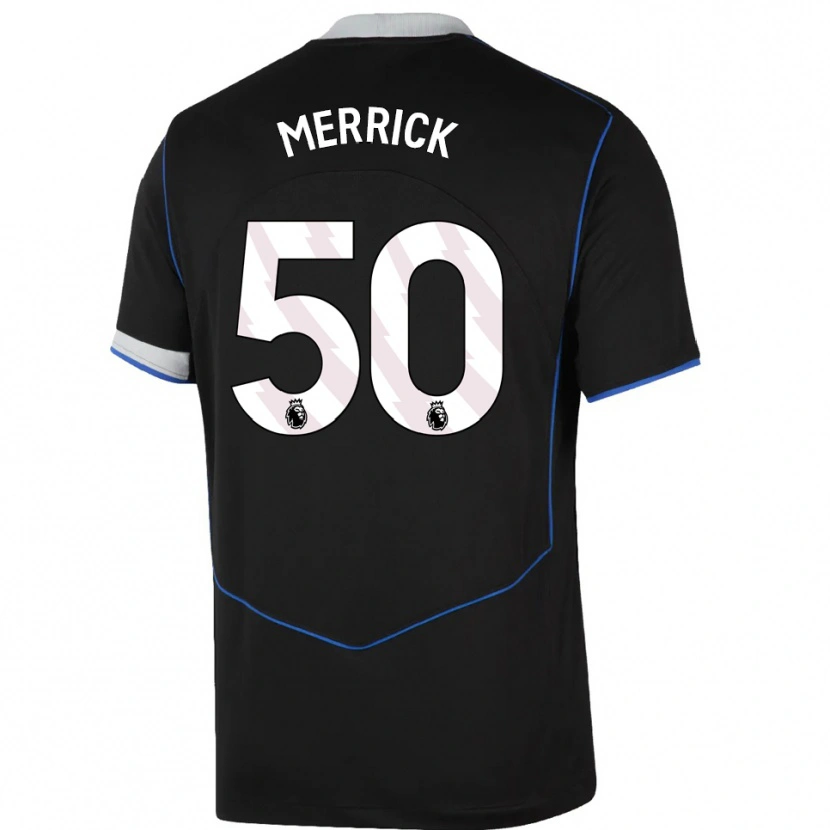 Danxen Kinder Max Merrick #50 Schwarz Blau Silber Ausweichtrikot Trikot 2025/26 T-Shirt