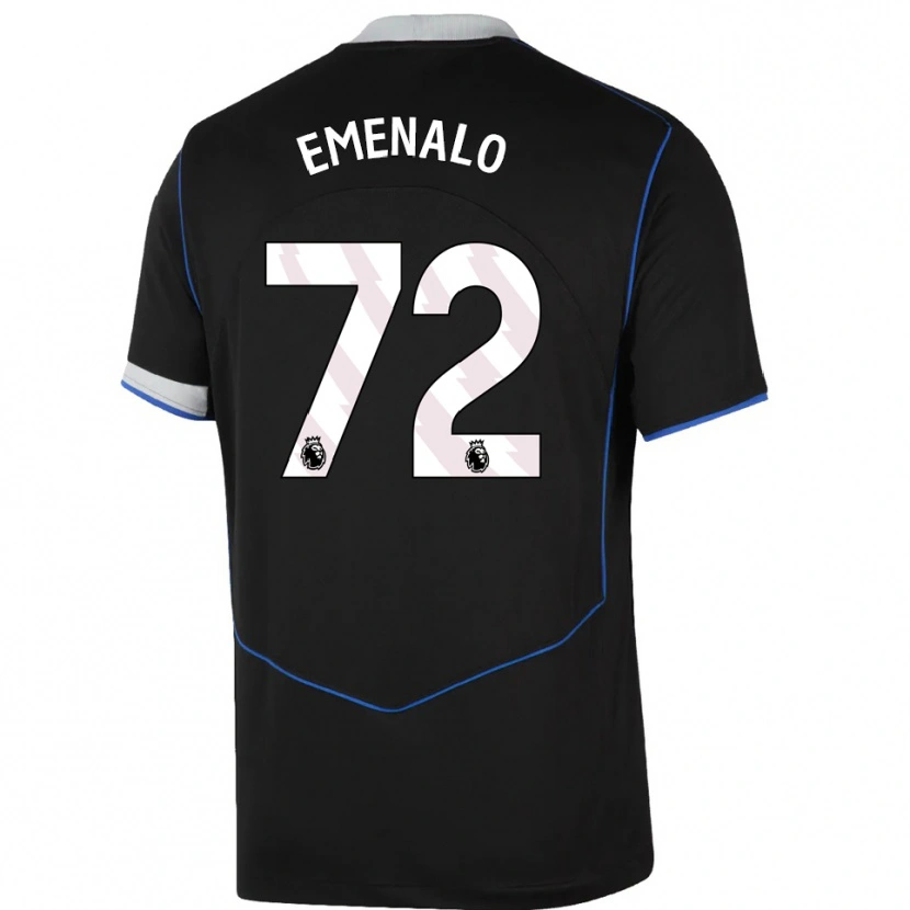 Danxen Kinder Landon Emenalo #72 Schwarz Blau Silber Ausweichtrikot Trikot 2025/26 T-Shirt
