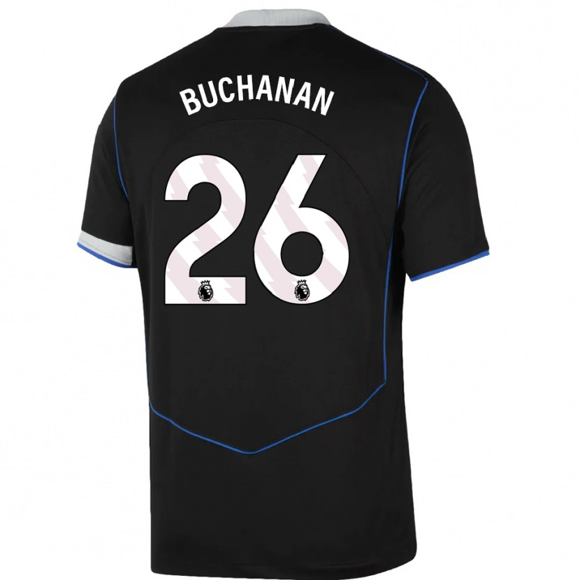 Danxen Kinder Kadeisha Buchanan #26 Schwarz Blau Silber Ausweichtrikot Trikot 2025/26 T-Shirt