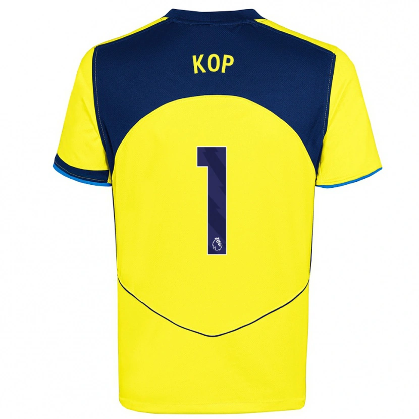 Danxen Kinder Lize Kop #1 Gelb Marineblau Ausweichtrikot Trikot 2025/26 T-Shirt