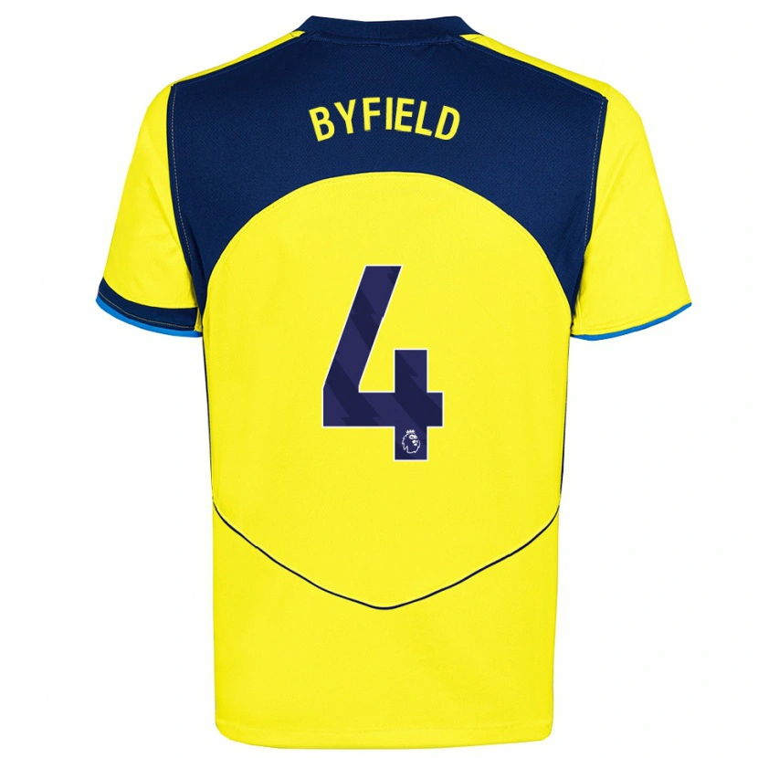 Danxen Kinder Junai Byfield #4 Gelb Marineblau Ausweichtrikot Trikot 2025/26 T-Shirt