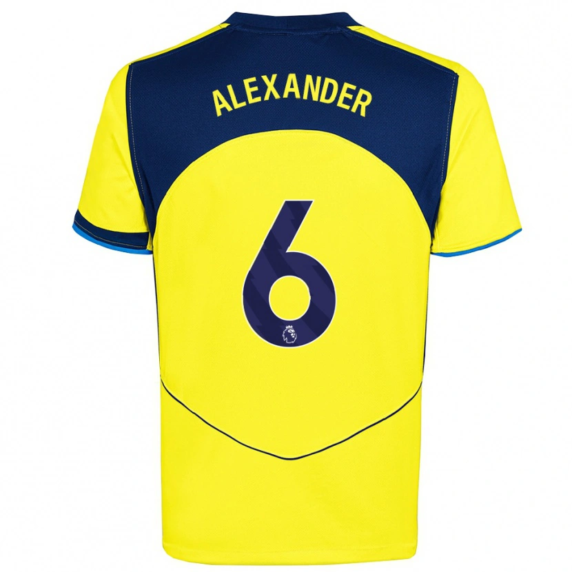 Danxen Kinder Reiss-Alexander Russell-Denny #6 Gelb Marineblau Ausweichtrikot Trikot 2025/26 T-Shirt