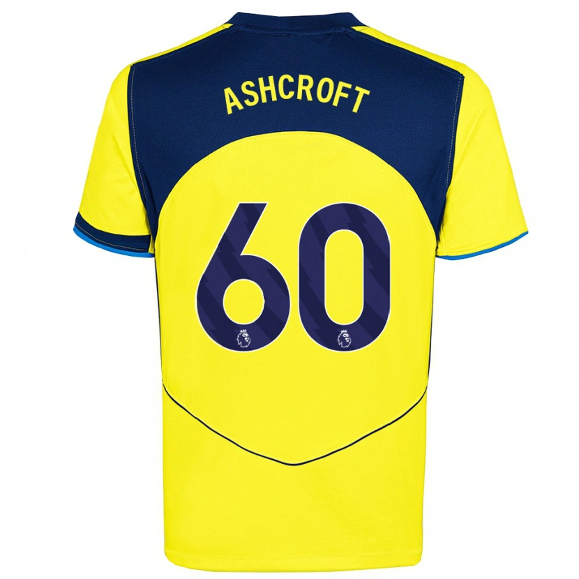 Danxen Kinder Tyrell Ashcroft #60 Gelb Marineblau Ausweichtrikot Trikot 2025/26 T-Shirt