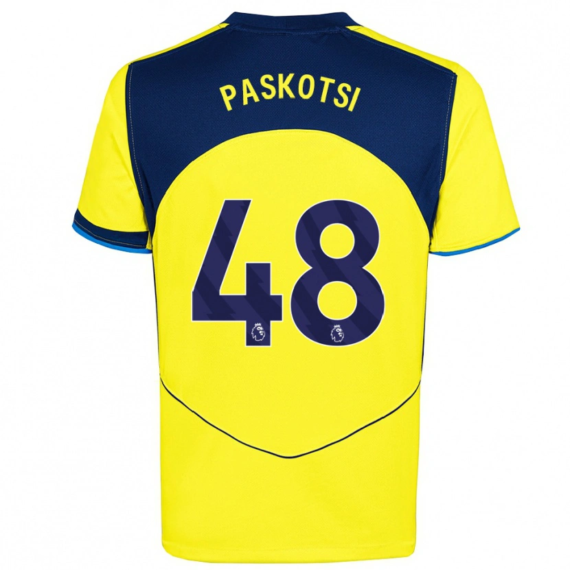 Danxen Kinder Maksim Paskotsi #48 Gelb Marineblau Ausweichtrikot Trikot 2025/26 T-Shirt