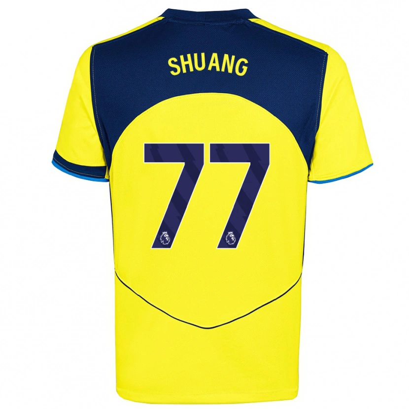 Danxen Kinder Wang Shuang #77 Gelb Marineblau Ausweichtrikot Trikot 2025/26 T-Shirt
