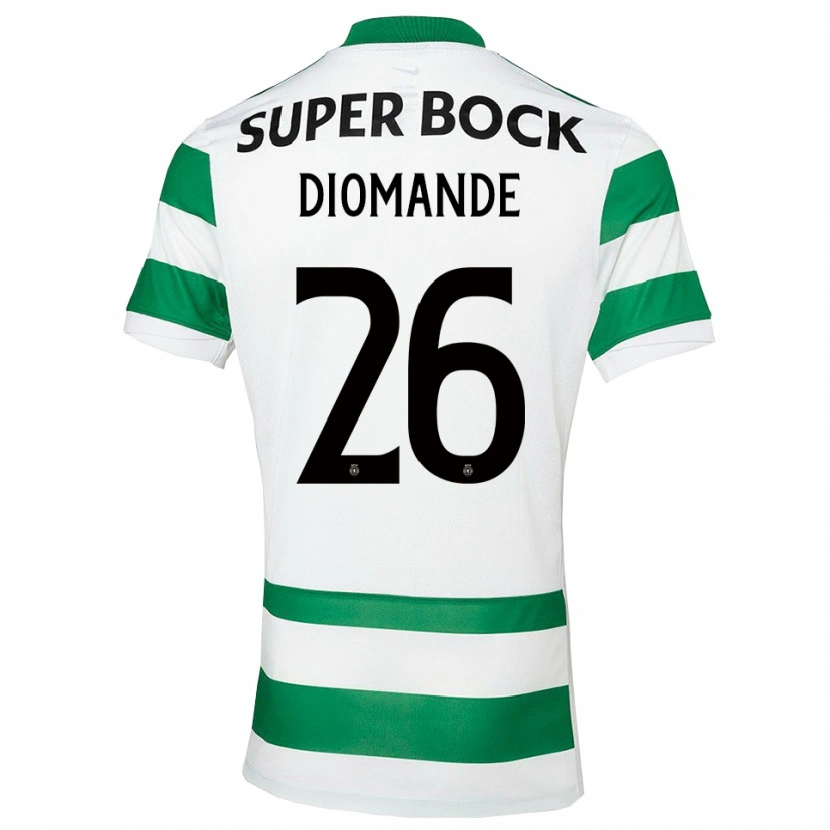 Danxen Herren Ousmane Diomande #26 Grün Weiß Heimtrikot Trikot 2025/26 T-Shirt