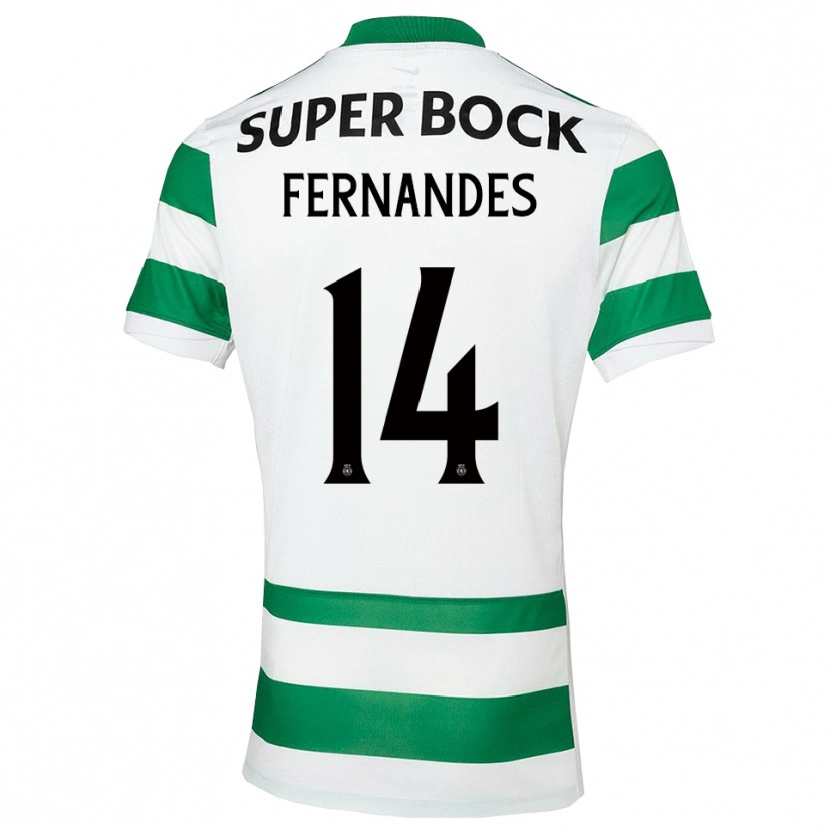 Danxen Herren Santiago Fernandes #14 Grün Weiß Heimtrikot Trikot 2025/26 T-Shirt