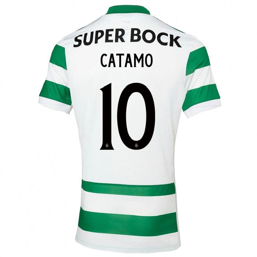 Danxen Herren Geny Catamo #10 Grün Weiß Heimtrikot Trikot 2025/26 T-Shirt