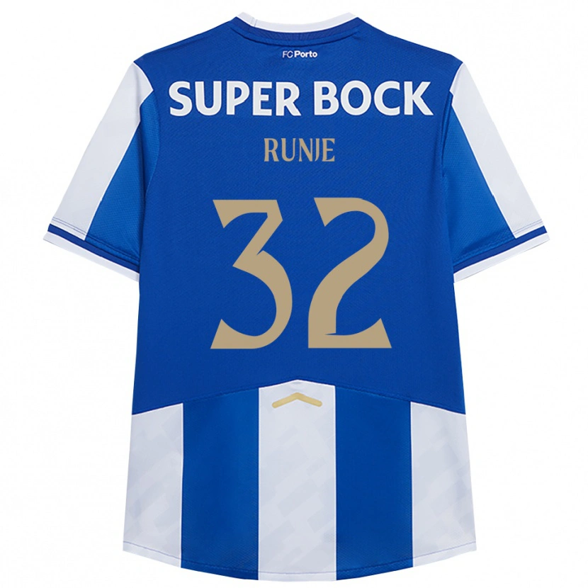Danxen Herren Roko Runje #32 Blau Weiß Heimtrikot Trikot 2025/26 T-Shirt