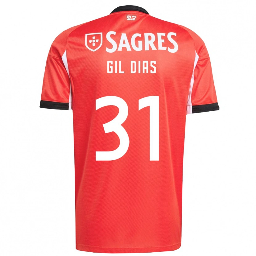 Danxen Herren Gil Dias #31 Rot Weiß Heimtrikot Trikot 2025/26 T-Shirt