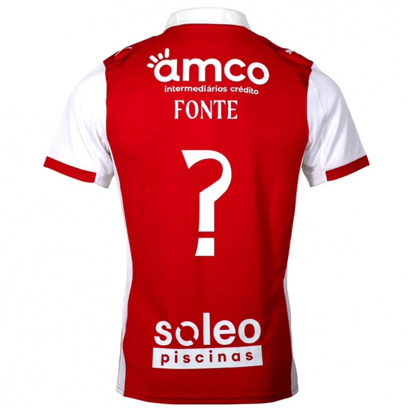 Danxen Herren Gustavo Fonte #0 Rot Weiß Heimtrikot Trikot 2025/26 T-Shirt