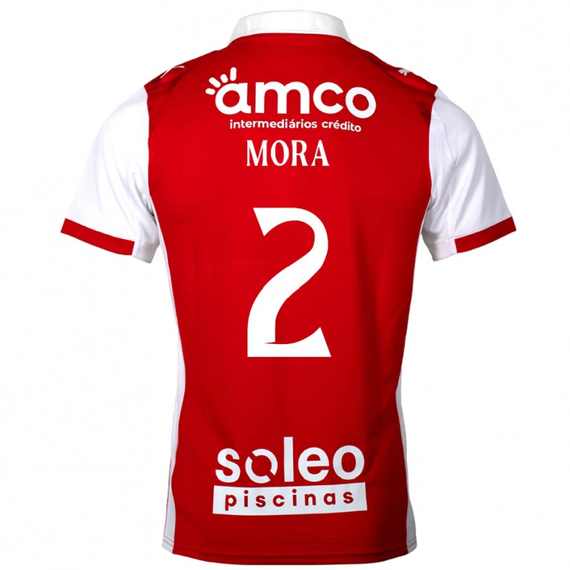 Danxen Herren Carlos Ziad Mora #2 Rot Weiß Heimtrikot Trikot 2025/26 T-Shirt