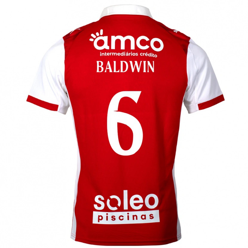 Danxen Herren Carlyn Baldwin #6 Rot Weiß Heimtrikot Trikot 2025/26 T-Shirt