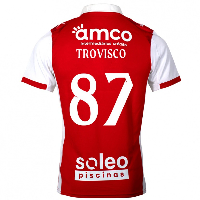 Danxen Herren João Trovisco #87 Rot Weiß Heimtrikot Trikot 2025/26 T-Shirt