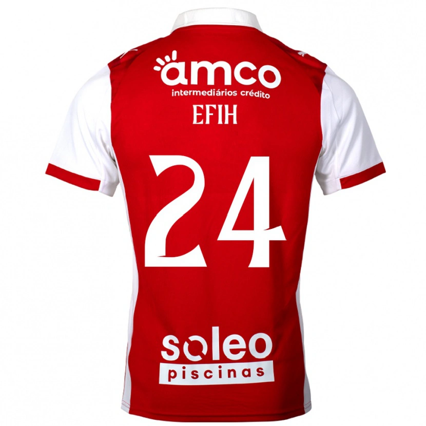 Danxen Herren Peace Efih #24 Rot Weiß Heimtrikot Trikot 2025/26 T-Shirt