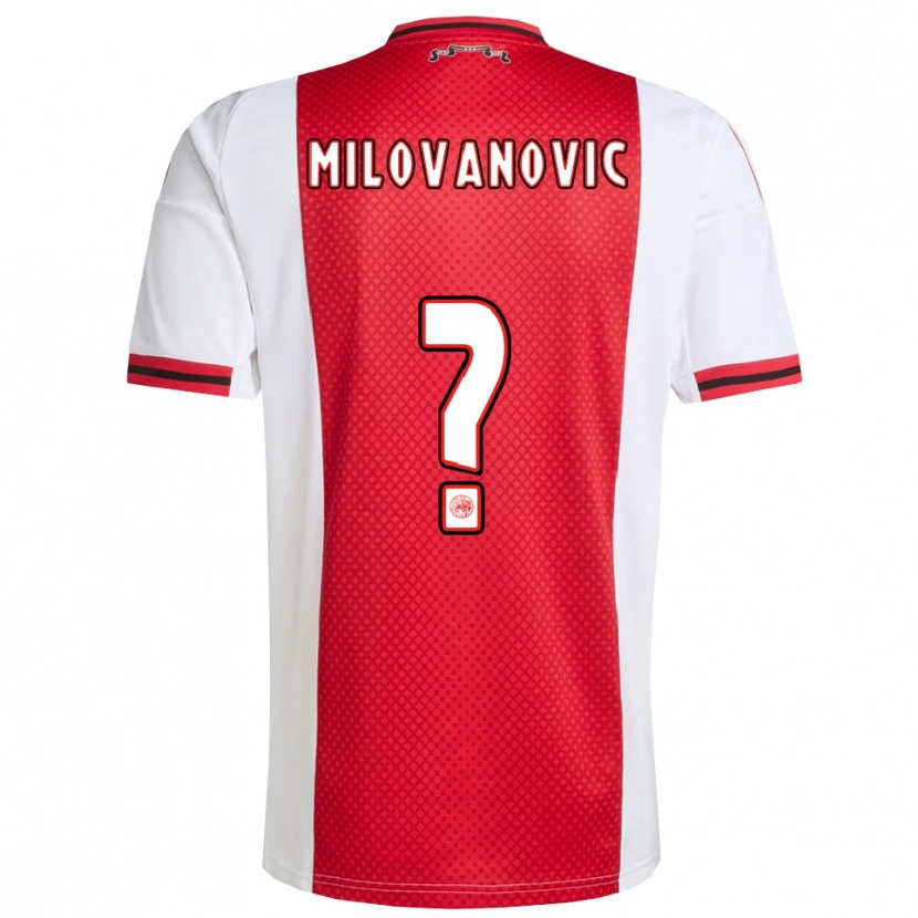 Danxen Herren Mateja Milovanovic #0 Rot Weiß Heimtrikot Trikot 2025/26 T-Shirt