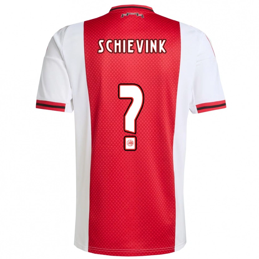 Danxen Herren Floris Schievink #0 Rot Weiß Heimtrikot Trikot 2025/26 T-Shirt