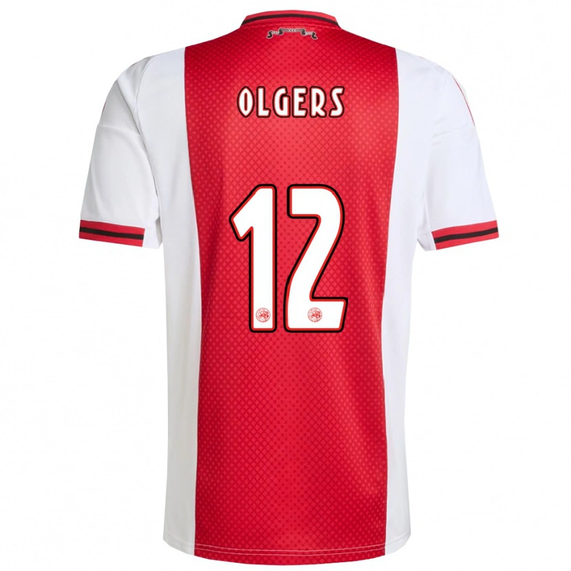 Danxen Herren Guus Olgers #12 Rot Weiß Heimtrikot Trikot 2025/26 T-Shirt